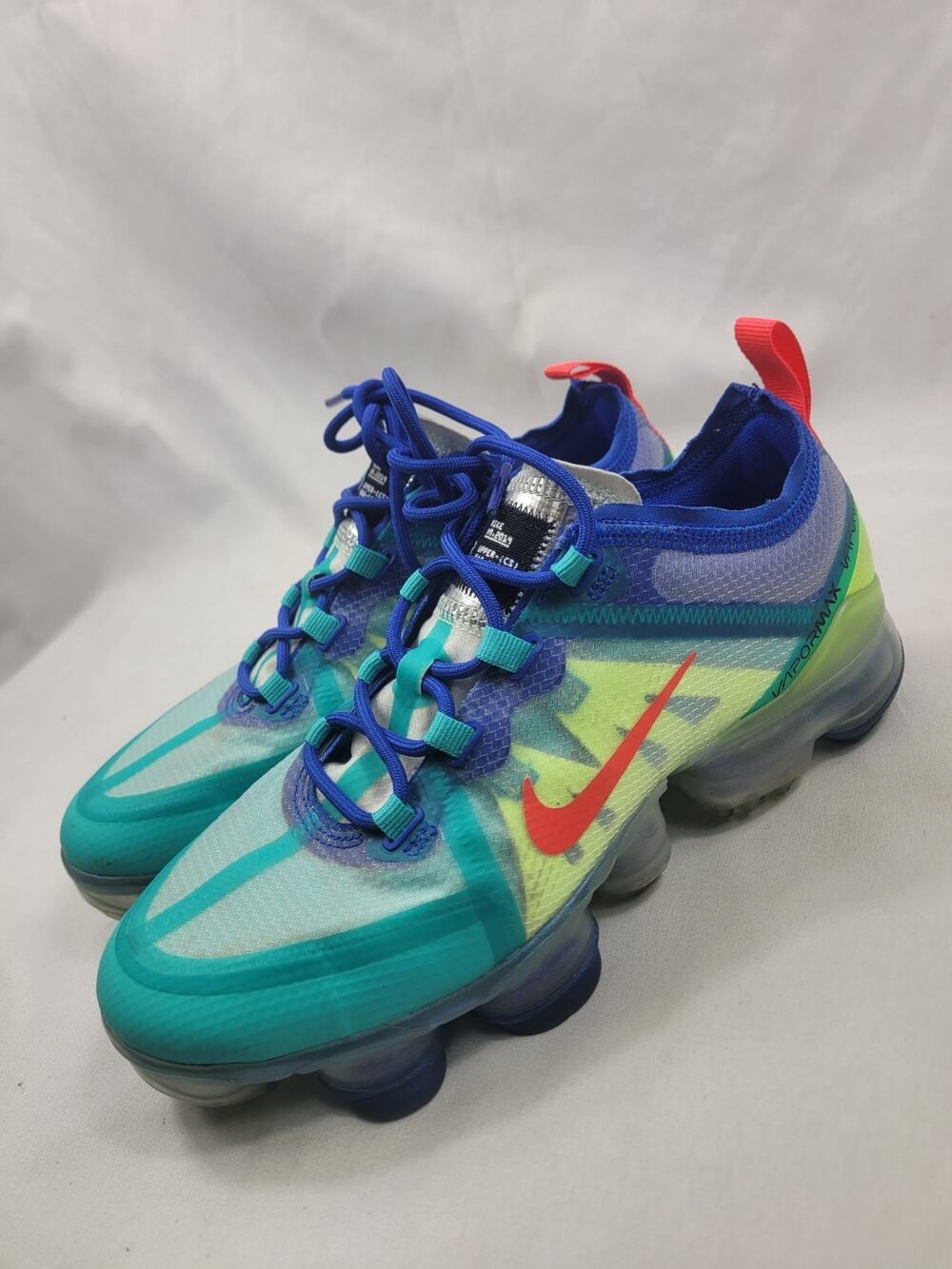 Nike Air Vapormax Youth Shoes Size 5Y AJ2616 401 Racer Blue / Hyper Jade Green